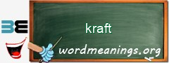 WordMeaning blackboard for kraft